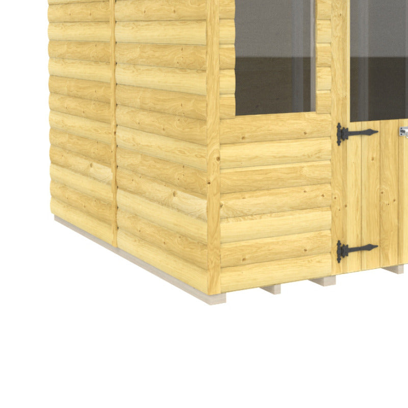 Holt 10' x 7' Alexander Loglap Pressure Treated Pent Summer House | Sheds.co.uk