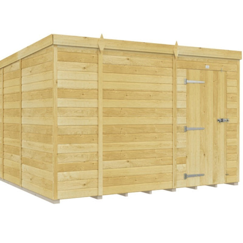 Holt 10' x 9' Pressure Treated Shiplap Modular Pent Shed | Sheds.co.uk