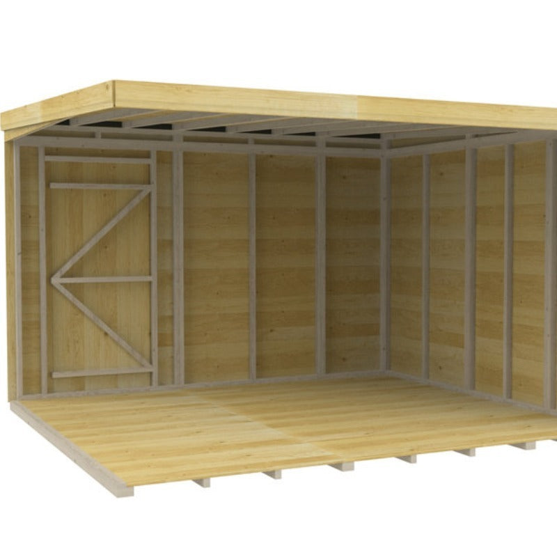 Holt 10' x 9' Pressure Treated Shiplap Modular Pent Shed | Sheds.co.uk