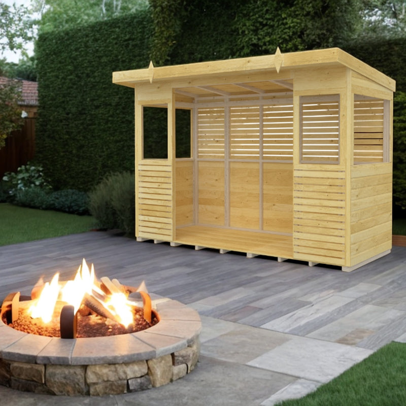 Holt 10' x 4' Pressure Treated Outdoor Kitchen Barbecue Shelter | Sheds.co.uk