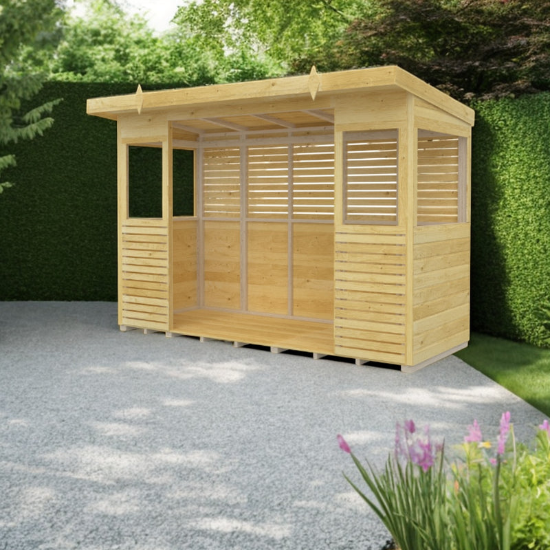 Holt 10' x 4' Pressure Treated Outdoor Kitchen Barbecue Shelter | Sheds.co.uk