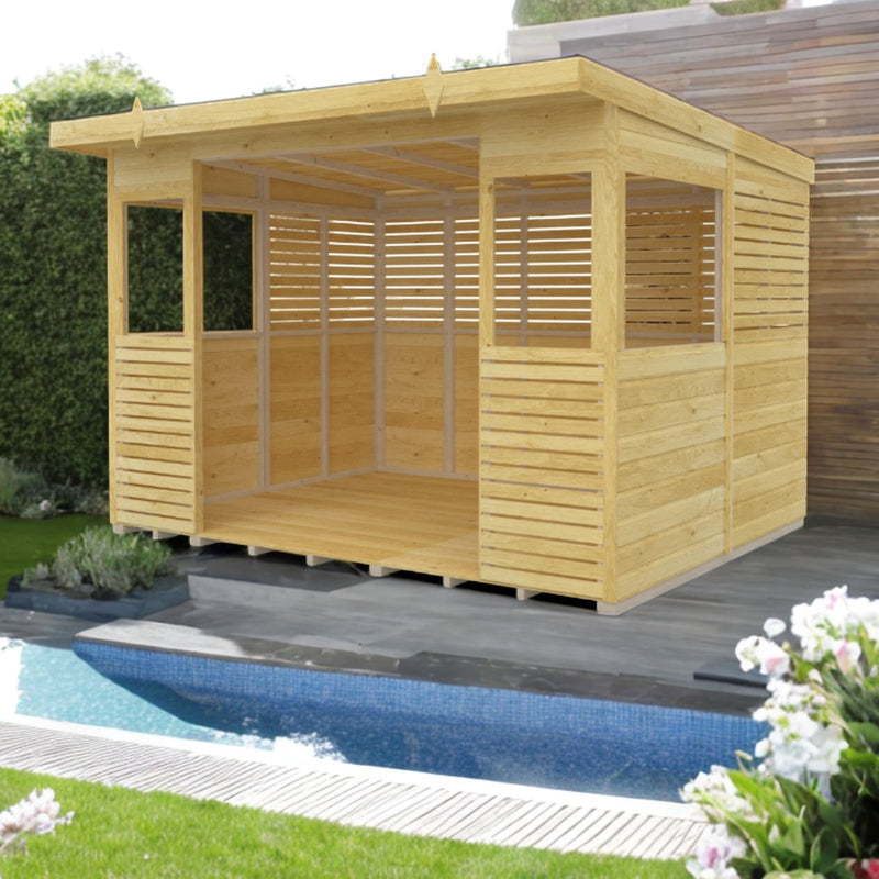 Holt 10' x 8' Pressure Treated Outdoor Kitchen Barbecue Shelter | Sheds.co.uk