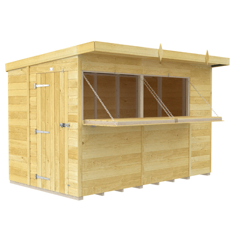 Holt 10' x 8' Pressure Treated Shiplap Garden Bar Shed With Serving Hatch | Sheds.co.uk