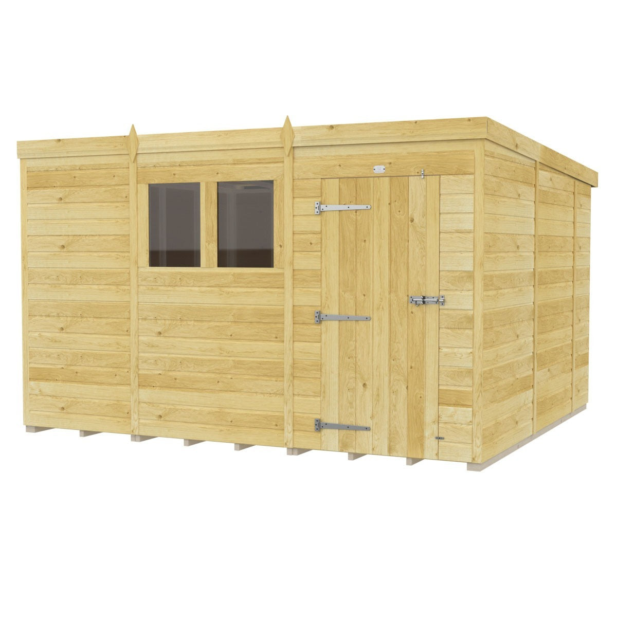 Holt 11' x 10' Pressure Treated Shiplap Modular Pent Shed | Sheds.co.uk