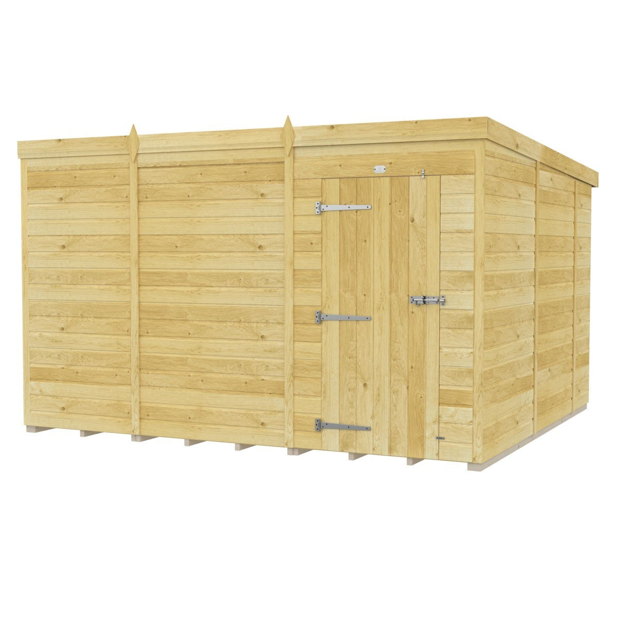 Holt 11' x 10' Pressure Treated Shiplap Modular Pent Shed | Sheds.co.uk