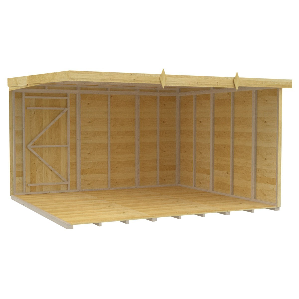 Holt 11' x 10' Pressure Treated Shiplap Modular Pent Shed | Sheds.co.uk