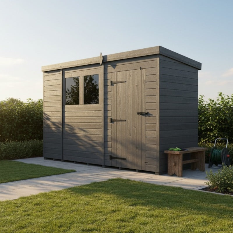 Holt 11' x 4' Modular Composite Pent Shed | Sheds.co.uk