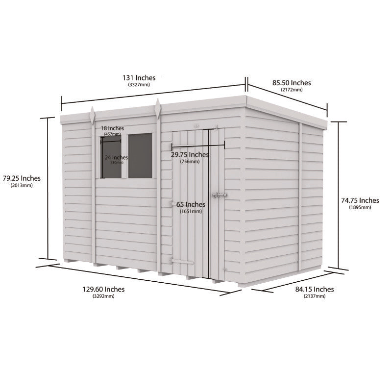 Holt 11' x 7' Pressure Treated Shiplap Modular Pent Security Shed