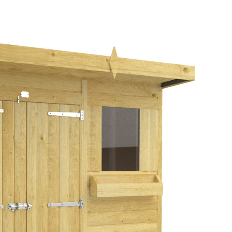 Holt 12' x 4' Handsworth Loglap Pressure Treated Pent Summer Shed | Sheds.co.uk