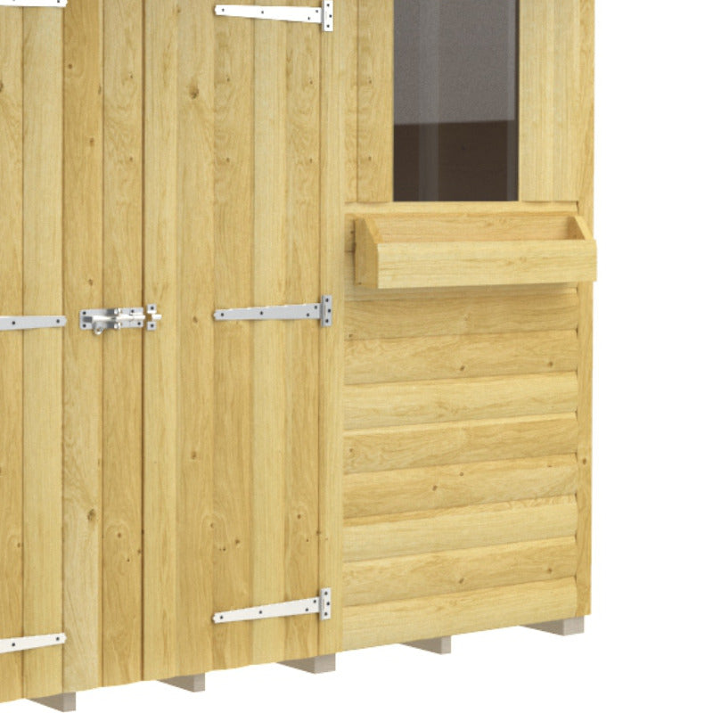 Holt 12' x 4' Handsworth Loglap Pressure Treated Pent Summer Shed | Sheds.co.uk