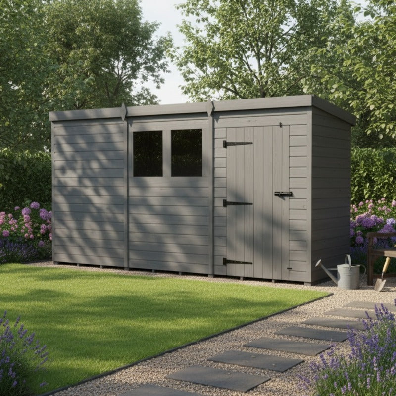 Holt 12' x 4' Modular Composite Pent Shed | Sheds.co.uk
