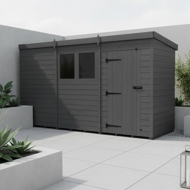 Holt 12' x 4' Modular Composite Pent Shed | Sheds.co.uk