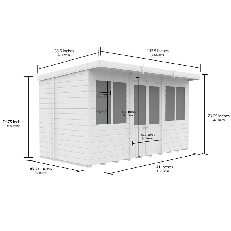 Holt 12' x 6' Alexander Pressure Treated Summer House