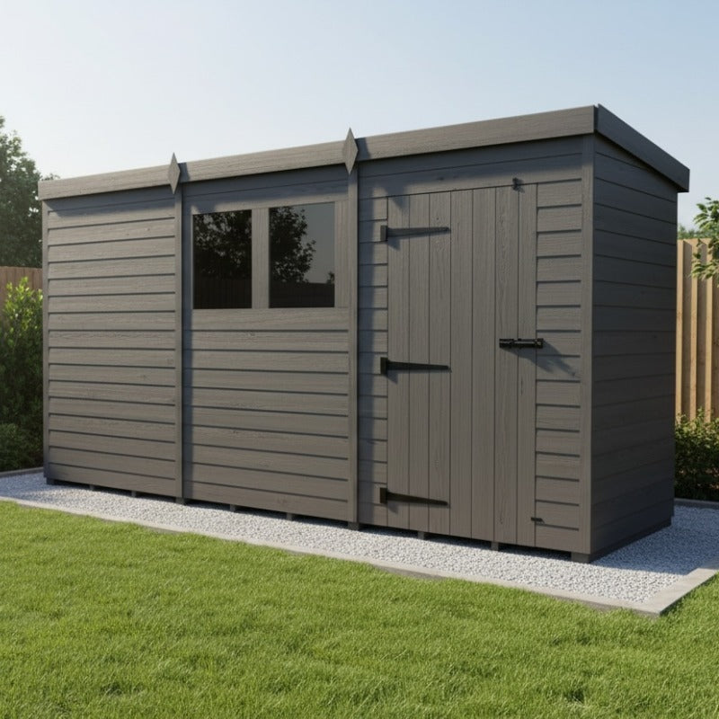 Holt 12' x 6' Modular Composite Pent Shed | Sheds.co.uk
