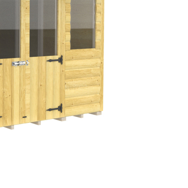 Holt 12' x 7' Alexander Loglap Pressure Treated Pent Summer House | Sheds.co.uk