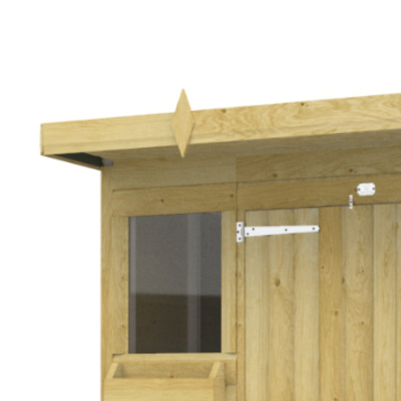 Holt 12' x 7' Handsworth Loglap Pressure Treated Pent Summer Shed | Sheds.co.uk