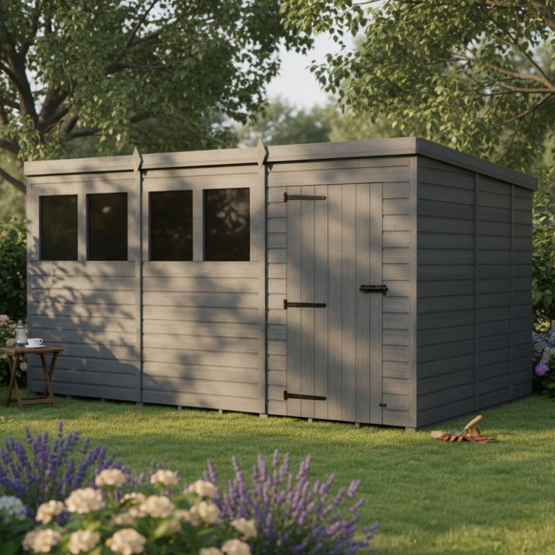 Holt 12' x 8' Modular Composite Pent Shed | Sheds.co.uk