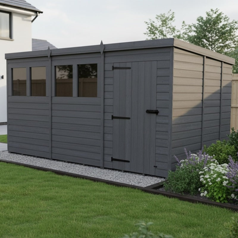 Holt 12' x 8' Modular Composite Pent Shed | Sheds.co.uk