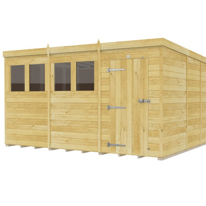 Holt 12' x 9' Pressure Treated Shiplap Modular Pent Shed | Sheds.co.uk