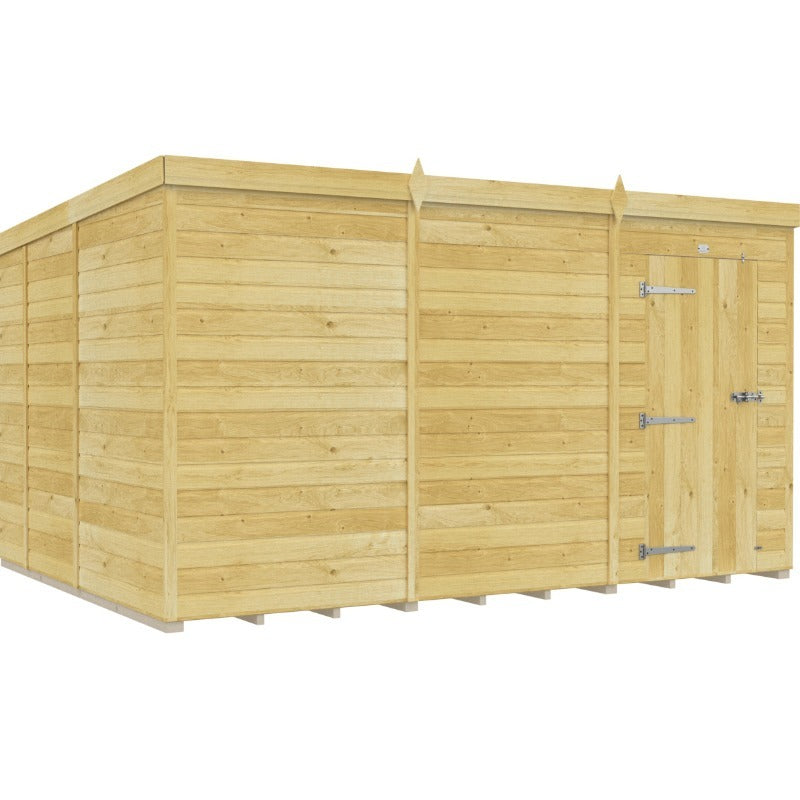 Holt 12' x 9' Pressure Treated Shiplap Modular Pent Shed | Sheds.co.uk