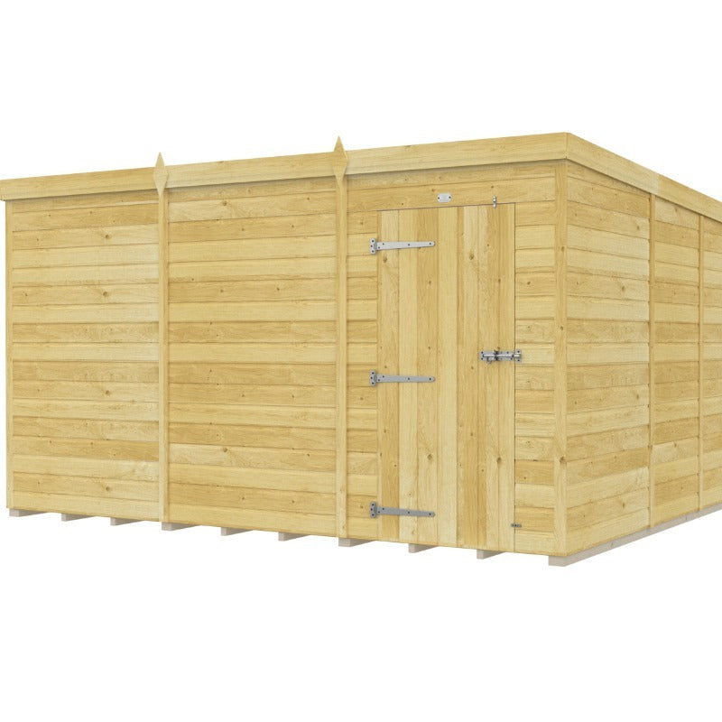 Holt 12' x 9' Pressure Treated Shiplap Modular Pent Shed | Sheds.co.uk