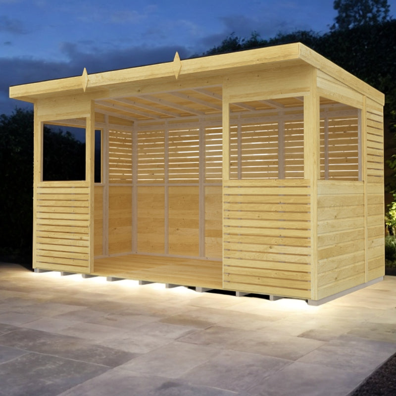 Holt 12' x 6' Pressure Treated Outdoor Kitchen Barbecue Shelter | Sheds.co.uk