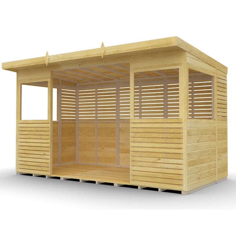 Holt 12' x 6' Pressure Treated Outdoor Kitchen Barbecue Shelter | Sheds.co.uk