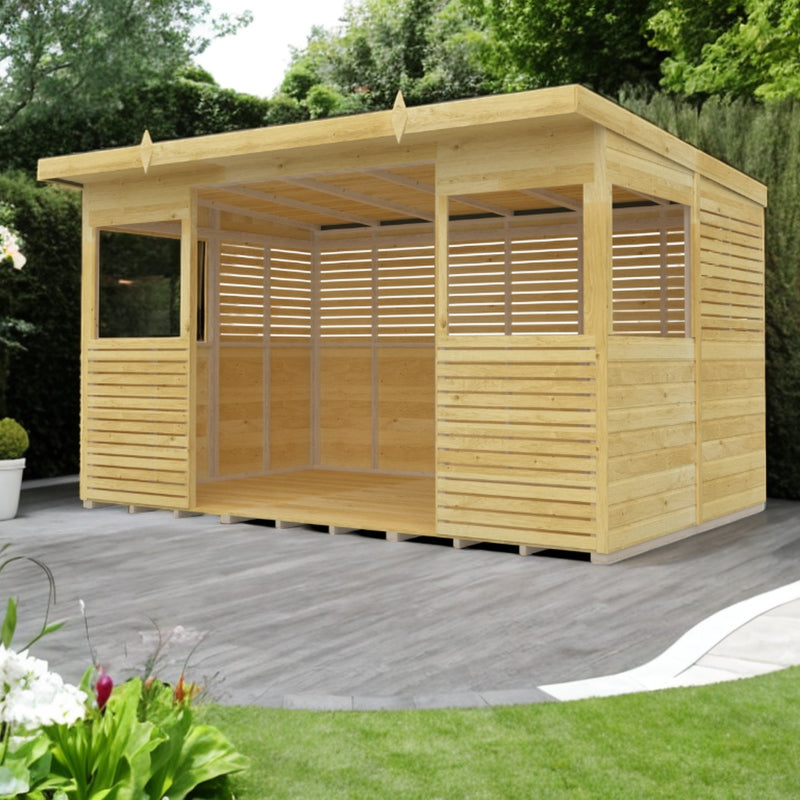 Holt 12' x 8' Pressure Treated Outdoor Kitchen Barbecue Shelter | Sheds.co.uk