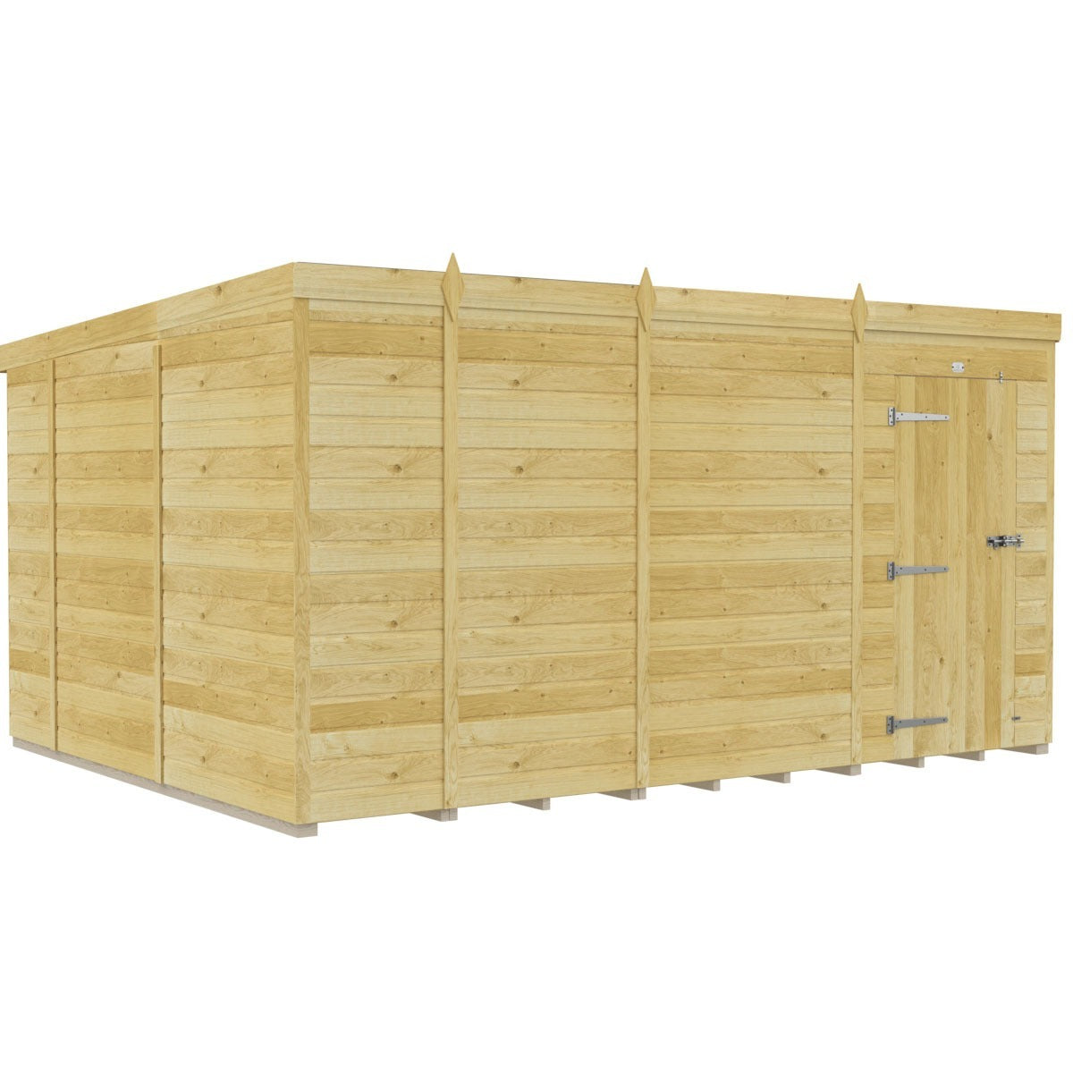 Holt 13' x 10' Pressure Treated Shiplap Modular Pent Shed | Sheds.co.uk