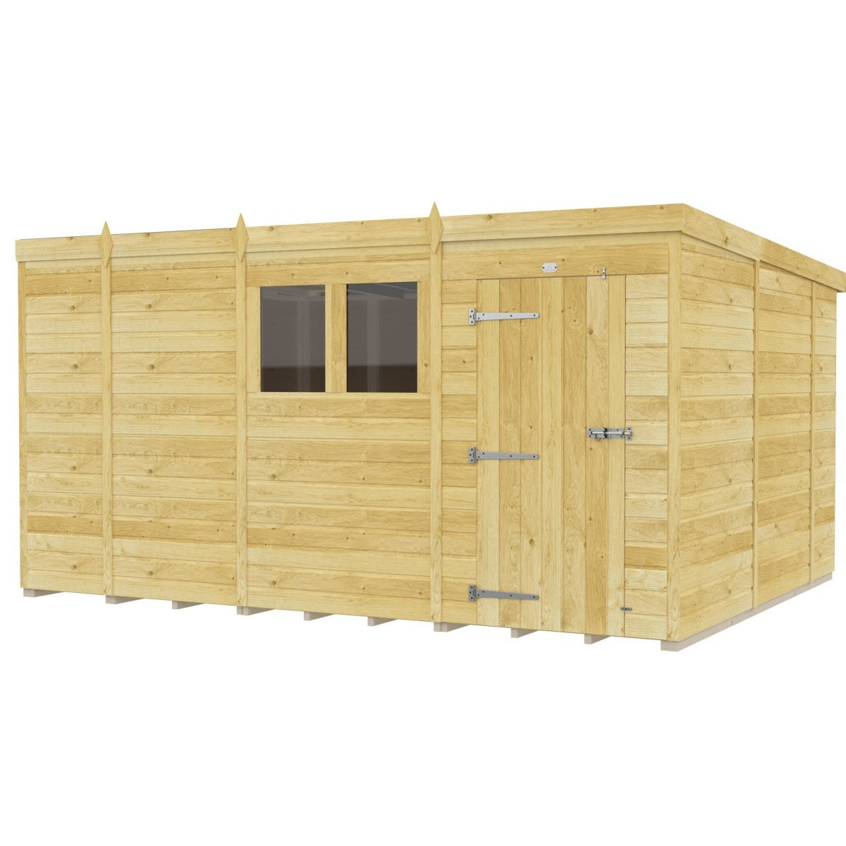 Holt 13' x 10' Pressure Treated Shiplap Modular Pent Shed | Sheds.co.uk