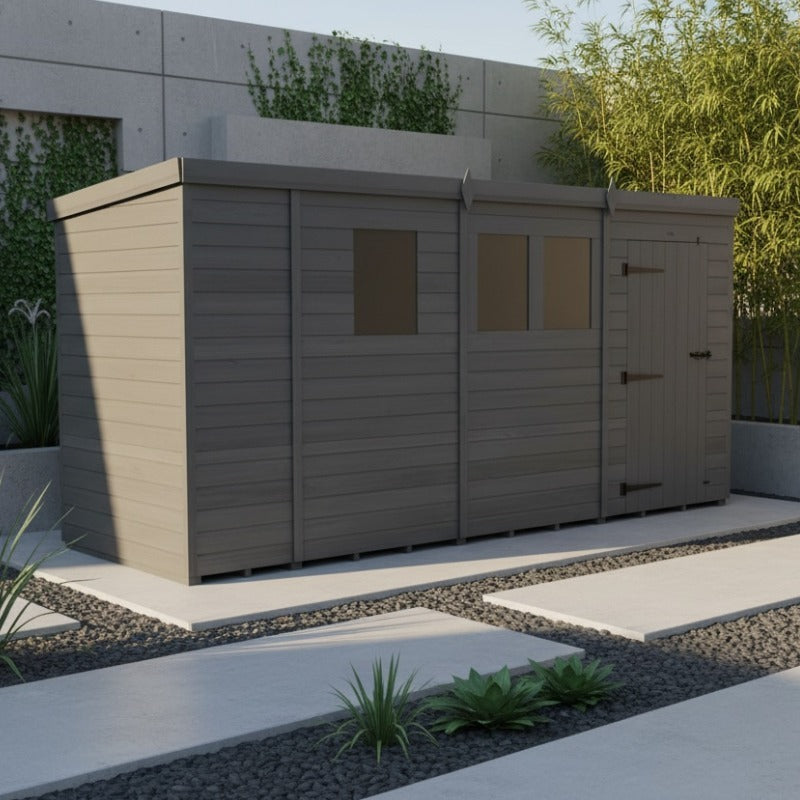 Holt 13' x 4' Modular Composite Pent Shed | Sheds.co.uk