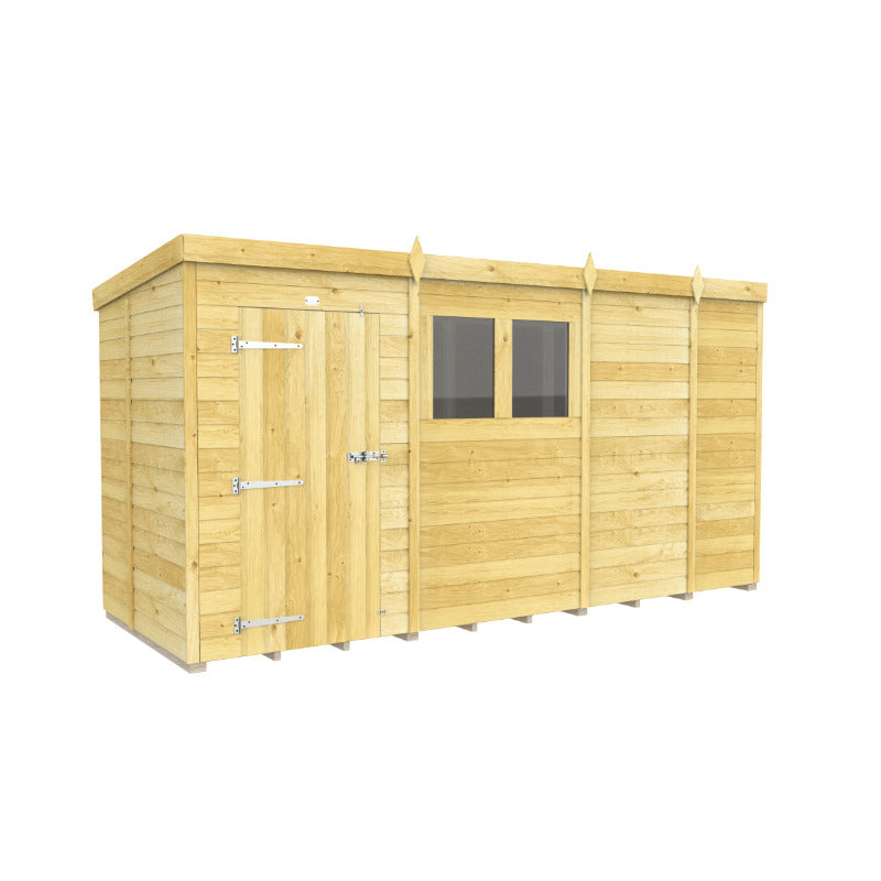 Holt 13' x 5' Pressure Treated Shiplap Modular Pent Shed | Sheds.co.uk