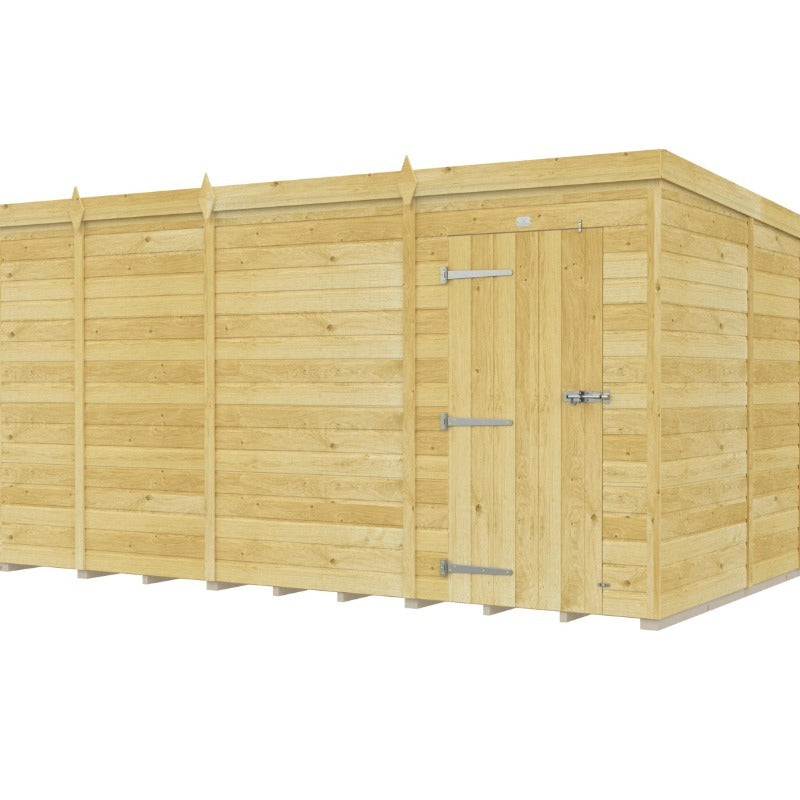 Holt 13' x 9' Pressure Treated Shiplap Modular Pent Shed | Sheds.co.uk