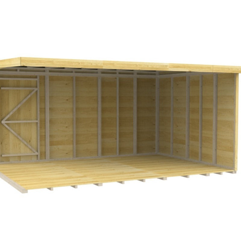 Holt 13' x 9' Pressure Treated Shiplap Modular Pent Shed | Sheds.co.uk