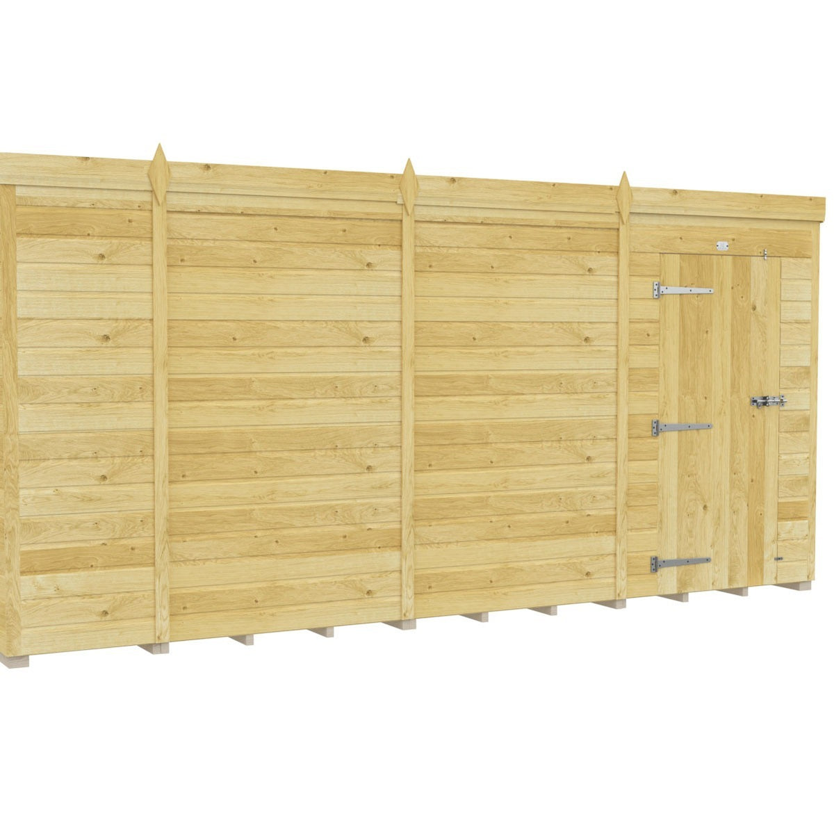 Holt 14' x 10' Pressure Treated Shiplap Modular Pent Shed | Sheds.co.uk