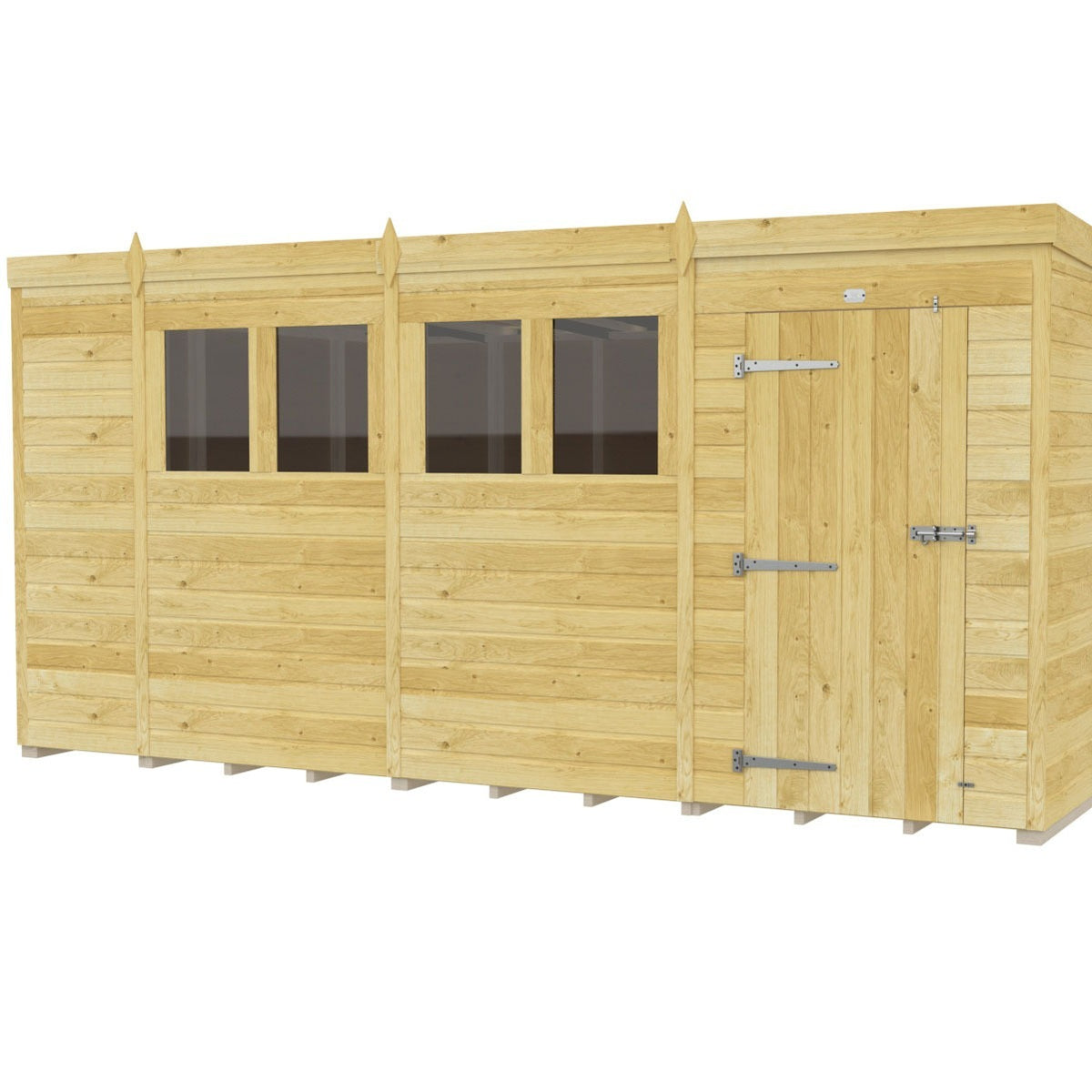 Holt 14' x 10' Pressure Treated Shiplap Modular Pent Shed | Sheds.co.uk