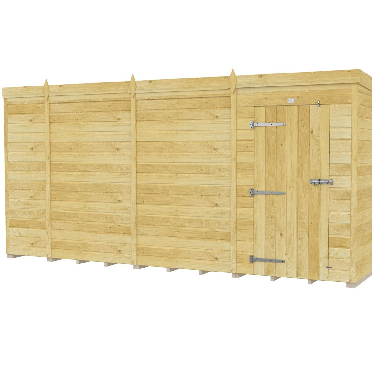 Holt 14' x 10' Pressure Treated Shiplap Modular Pent Shed | Sheds.co.uk