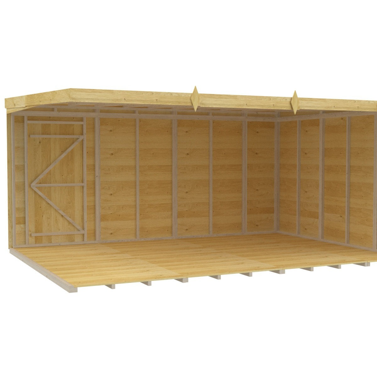 Holt 14' x 10' Pressure Treated Shiplap Modular Pent Shed | Sheds.co.uk
