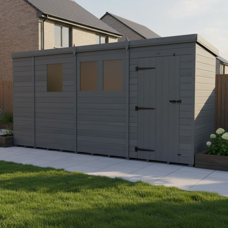 Holt 14' x 4' Modular Composite Pent Shed | Sheds.co.uk