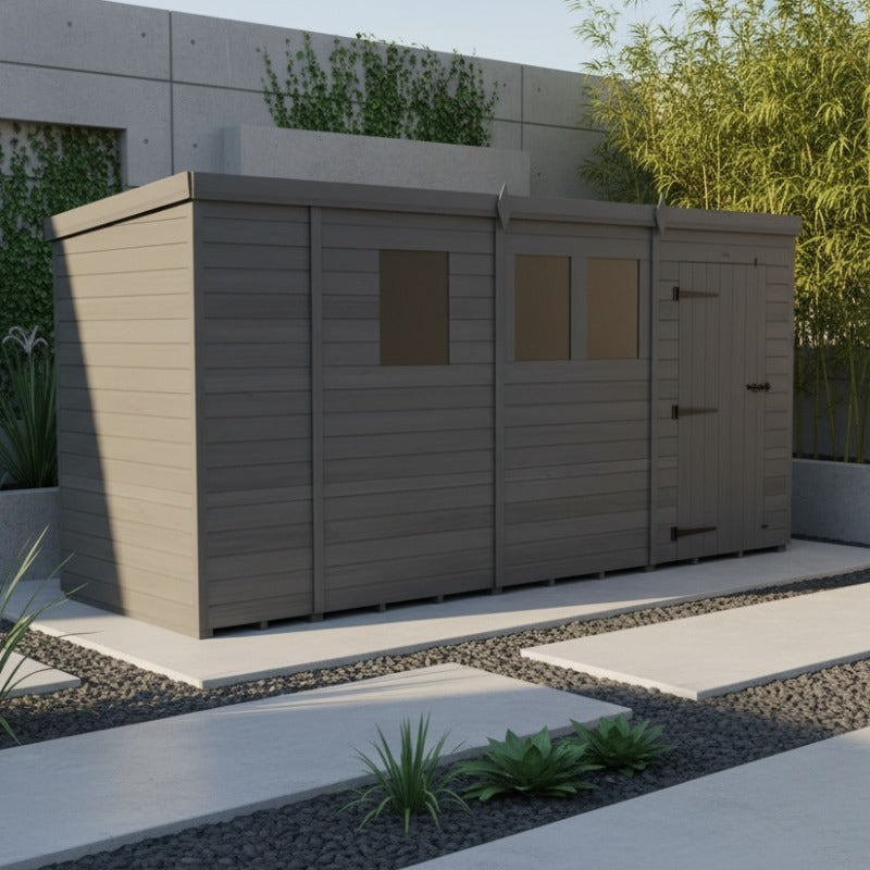 Holt 14' x 4' Modular Composite Pent Shed | Sheds.co.uk