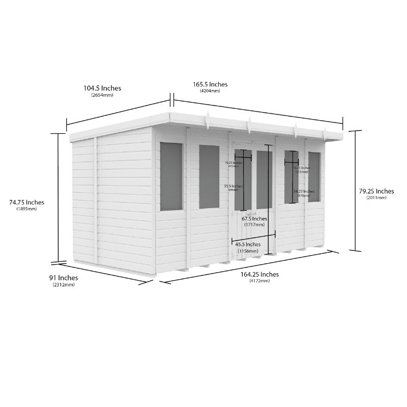 Holt 14' x 8' Alexander Pressure Treated Summer House | Sheds.co.uk