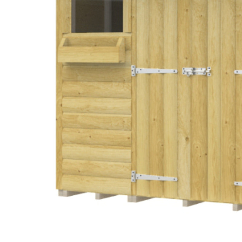 Holt 14' x 8' Handsworth Loglap Pressure Treated Pent Summer Shed | Sheds.co.uk