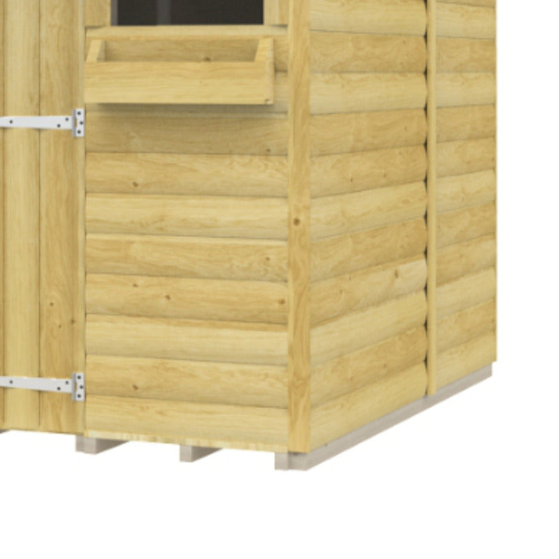 Holt 14' x 8' Handsworth Loglap Pressure Treated Pent Summer Shed | Sheds.co.uk