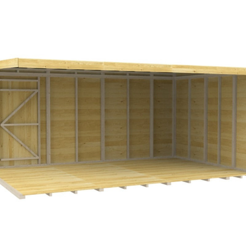 Holt 14' x 9' Pressure Treated Shiplap Modular Pent Shed | Sheds.co.uk