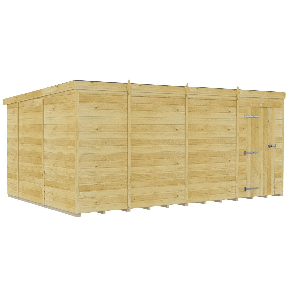 Holt 15' x 10' Pressure Treated Shiplap Modular Pent Shed | Sheds.co.uk
