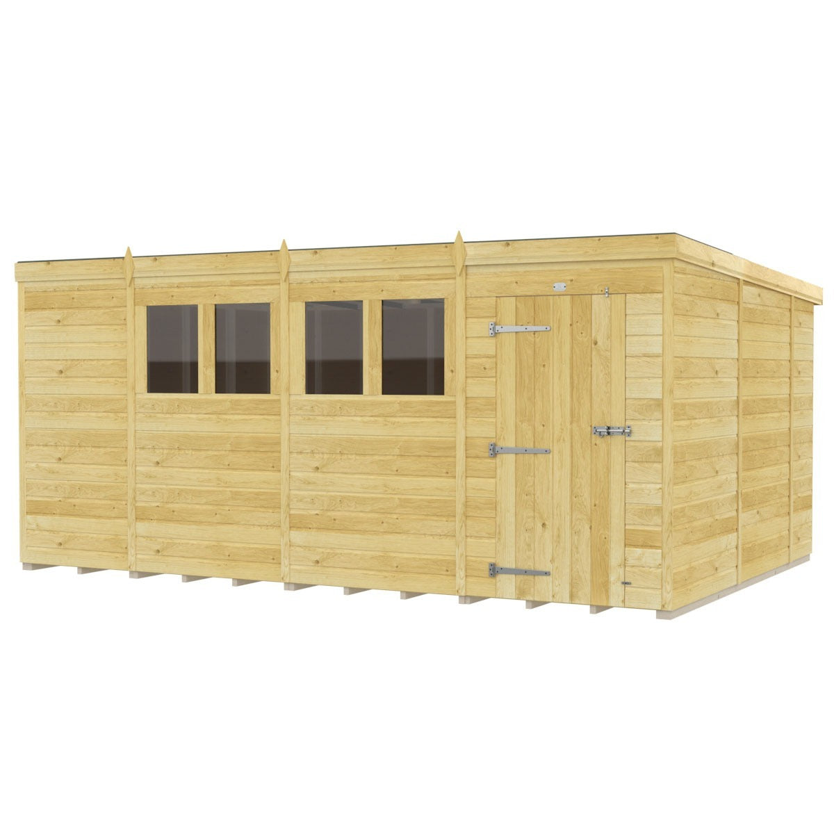 Holt 15' x 10' Pressure Treated Shiplap Modular Pent Shed | Sheds.co.uk