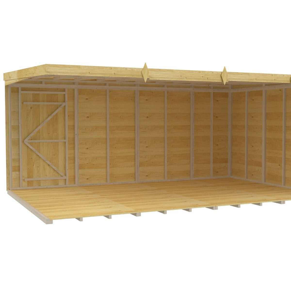 Holt 15' x 10' Pressure Treated Shiplap Modular Pent Shed | Sheds.co.uk