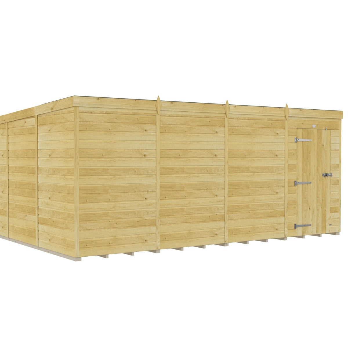 Holt 16' x 10' Pressure Treated Shiplap Modular Pent Shed | Sheds.co.uk
