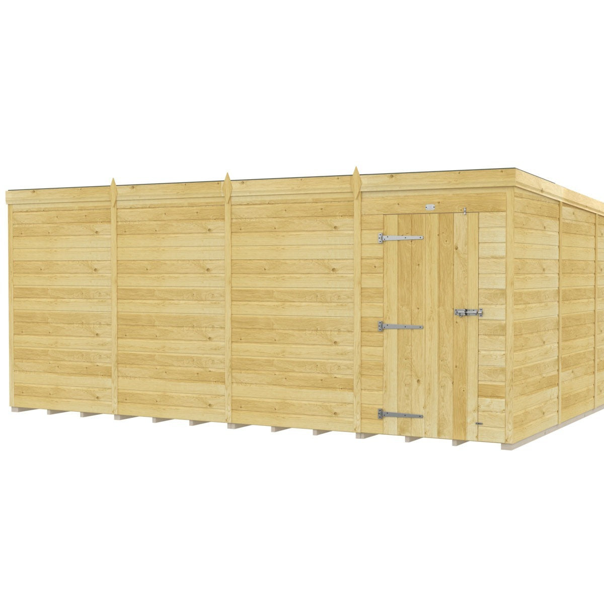 Holt 16' x 10' Pressure Treated Shiplap Modular Pent Shed | Sheds.co.uk
