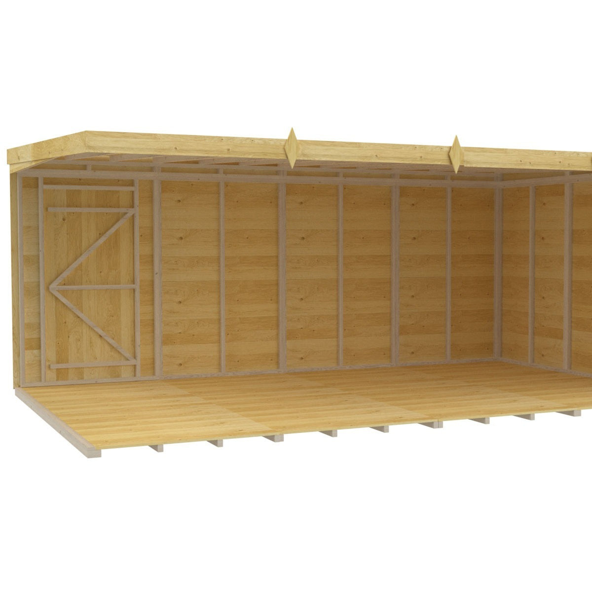 Holt 16' x 10' Pressure Treated Shiplap Modular Pent Shed | Sheds.co.uk